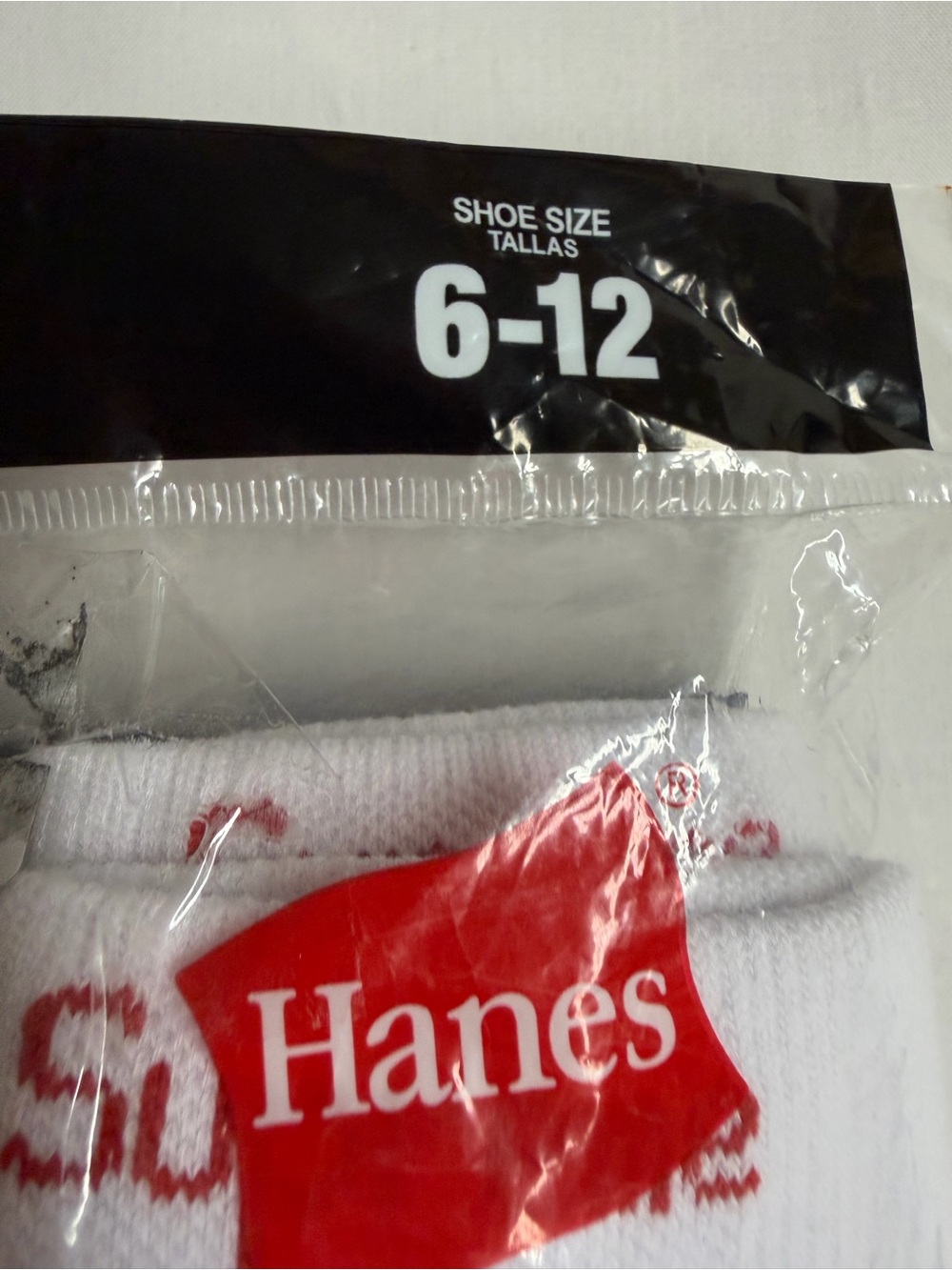 Hanes Supreme Men's White Crew Socks - 6-12